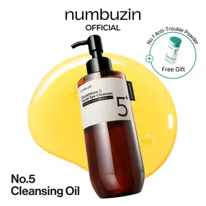 [numbuzin official shop] No.5 Cleansing Oil | Glutathione C Facial Spa Cleanser | Gentle Cleanser for Blackhead, Pore, Makeup Remover | Vitamin C, Niacinamide | Double Cleansing | 6.76 fl. oz.