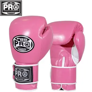 ProBoxing Leather Boxing Gloves – (Pink & White) – Training Boxing Gloves for Boxing, MMA, Muay Thai & Sparring – Durable Genuine Leather, Wrist Support, Impact Protection