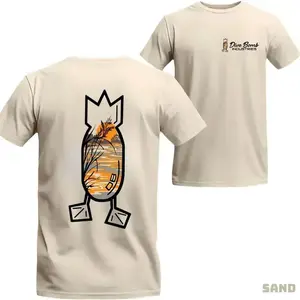 Dive Bomb Industries Hunting T Shirt, Sunset Outdoor Scene Logo Tee, Waterfowl Brand Duck Hunting Graphic, Outdoor Lifestyle Streetwear For Hunters, Unisex Casual Graphic T-Shirts For Men Women Menswear Womenswear