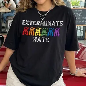 Daleks Exterminate Hate Doctor Who Rainbow Color T-shirt, Eleventh Dr Quote Hoodie, Tenth Doctor Sweatshirt, Shirt For Movie Lovers, Shirt For LGBTQ Pride Month, Tardish Boxes Lovers