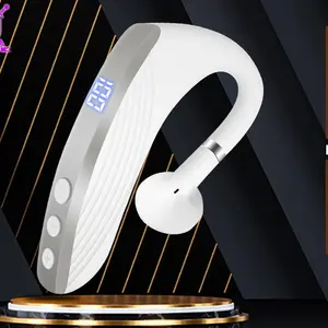 Kik_Business Wireless Headset with Open-Ear Design, Single-Side, Battery Display - Kik_Bluetooth Earpiece MS16 for Universal Cell Phone And Bluetooth Device (White)