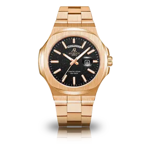 Rosegold/Black Frosted case aventurine Stardust dial Constellation Day Date 44mm homage watch asorock watches