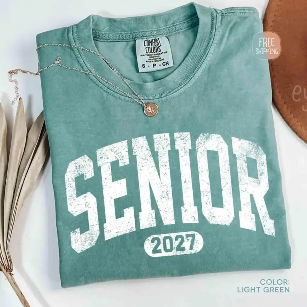 Comfort Colors Senior Year 2027 Tee, Class of 2027 Shirt, Graduation Graphic T-Shirt, High School Senior Gift, Future Graduate Apparel
