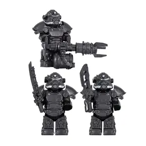 MOC Military T51 Armor Soldiers Mini Anime Action fallouts Figures Weapons Robot Kinghts Building Blocks Bricks DIY Toys  gifts