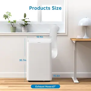 OP-15,000 BTU Portable Air Conditioner, 3-In-1 Remote Control AC with Cooling&Dehumidifier& Fan, 24 Hour Timer/Low Noise/Energy Efficient, Vertical Air Conditioner for Rooms Up to 850 Sq. Ft.