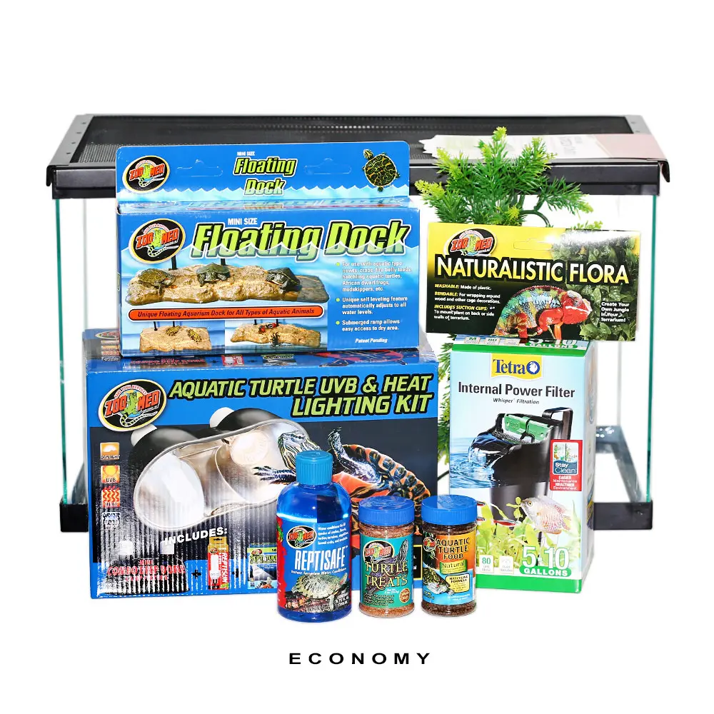 COMPLETE 10 Gallon Baby Aquatic Turtle Setup COMPLETE 10 Gallon Baby Aquatic Turtle Setup