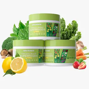 3-Pack Vegseed Immunity Superfoods Powder – 30 Servings Per Container–Immunity, Gut Health, Energy, Stress Relief, Skin, Nails Healthcare Supplement