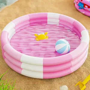 Inflatable Kiddie Pool for Kids Outdoor Play, with Beach Ball & Crab Toy, Available in Blue, Pink & Yellow, Lightweight Easy-to-Carry Safe Backyard Water Play Pool for Kids,summervibes