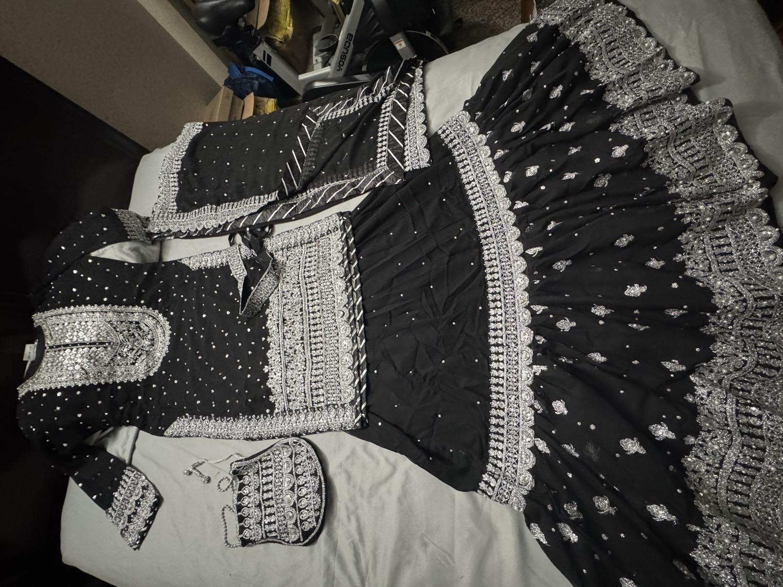 Pakistani Embroidered SHARARAH dress for Women (44”+)