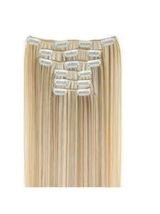 6 Piece Straight Hair Extensions Set with 16 Clip Ins for Natural Looking Seamless Blend Thick Volume Hair Pieces for Women Daily Wear and Special Occasions