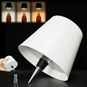 Wine Bottle Lamp Head Table Lamp Removable Portable Charging Touch Switch Night Light Decoration for Bar Cafe Atmosphere