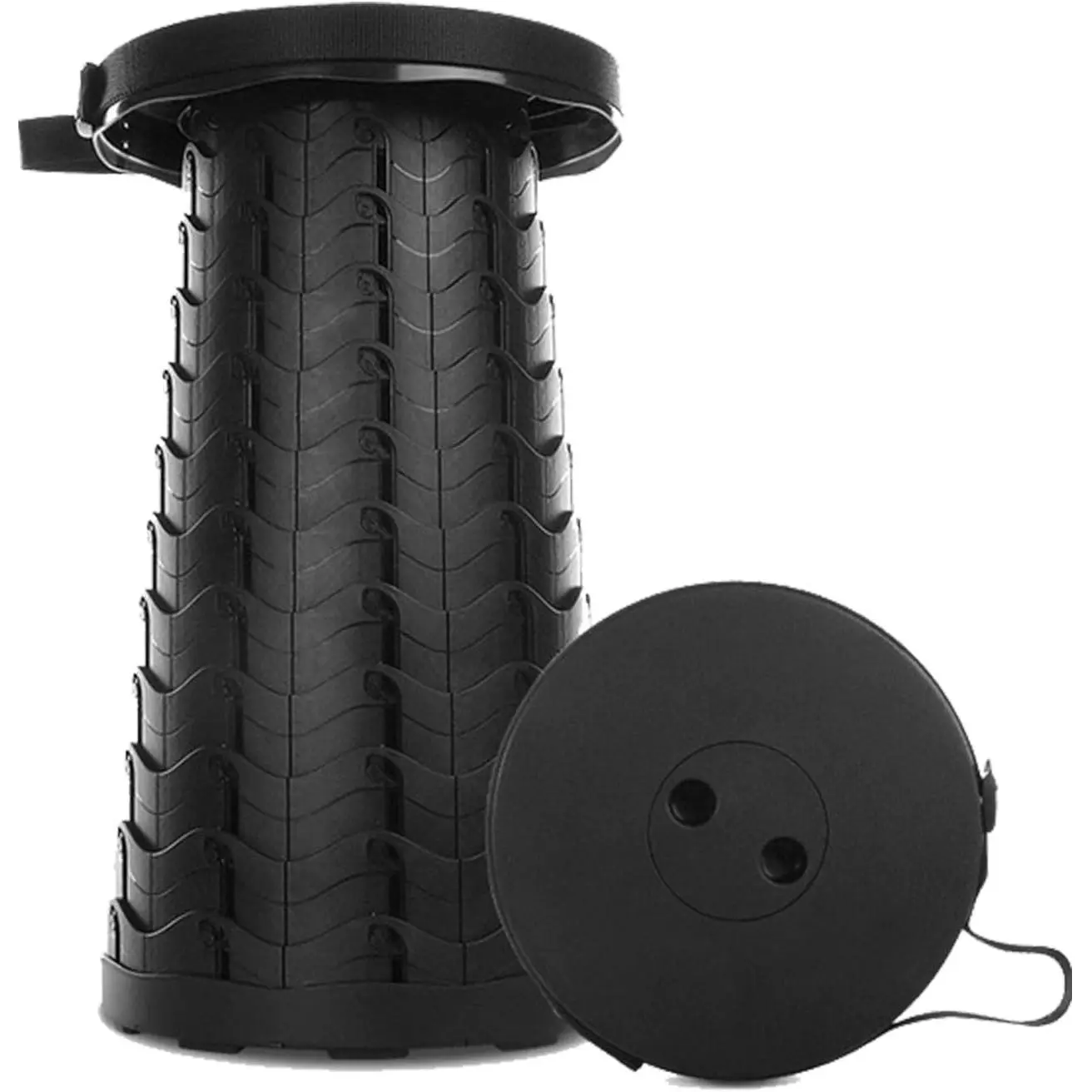 Upgraded Collapsible Stool 200lbs Max Weight Lightweight Sturdy Portable Retractable Folding Telescoping Adjustable Seat Height Camping Fishing Travel BBQ Gift Stock Up On Specials Stockpile VALUE Pack TikTokShopBlackFriday Christmas Gift