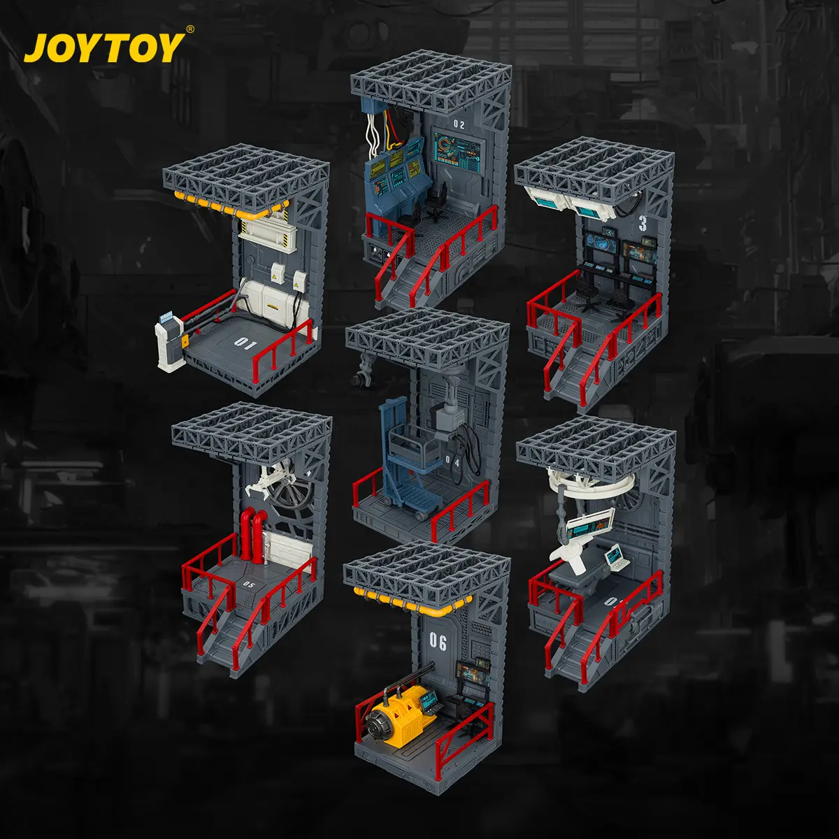 JOYTOY Dark Source 1/25 Action Figures Hangar Style Base Diorama Display Case