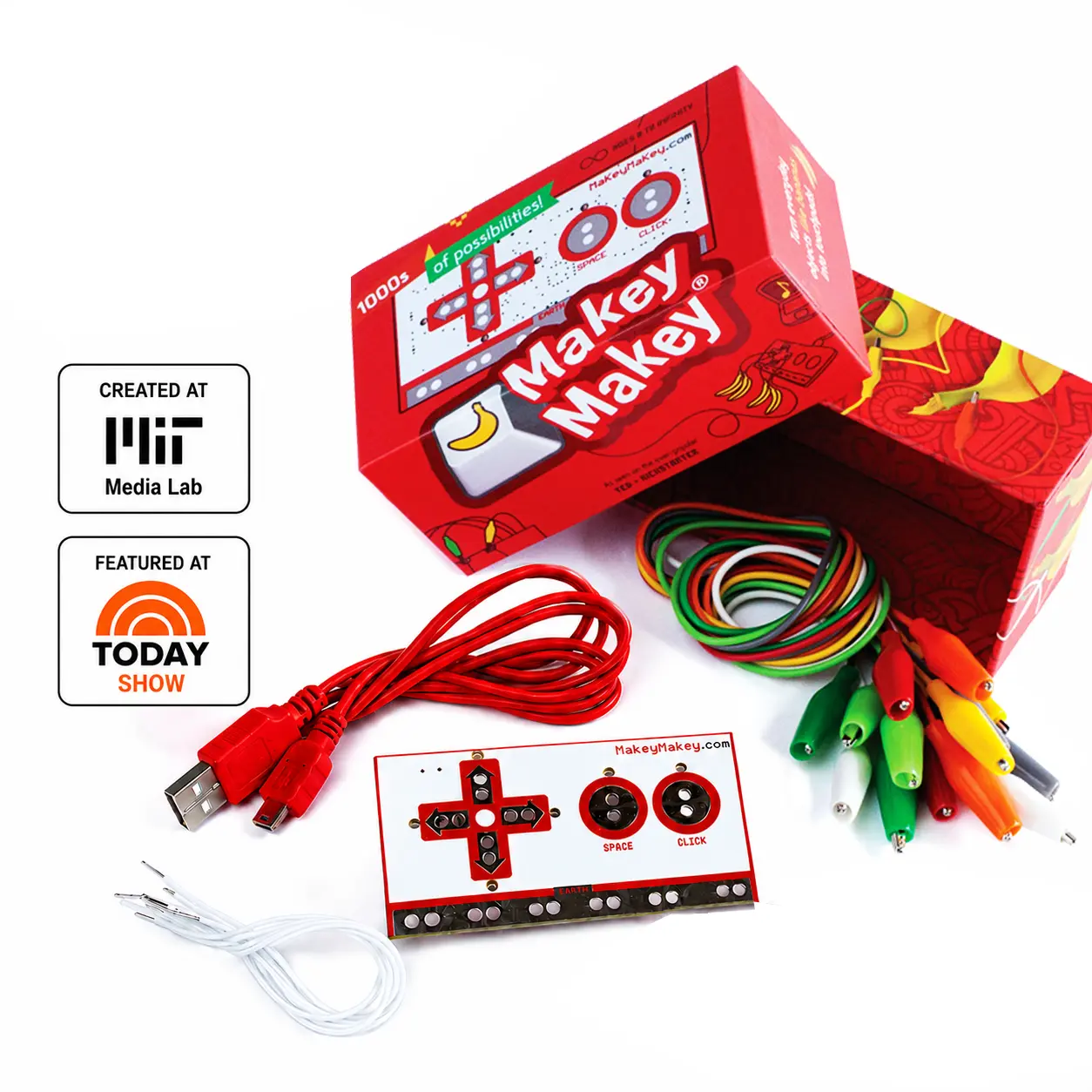 Makey Makey STEM Invention Toy Kit - Unisex Age 8+ Educational Science & Engineering Toy, 1000+ Activities, Hands-On Tech Learning, Game Controller DIY, Video Games Compatible with Everyday Items, 1.6 Gift Ideas for Kids