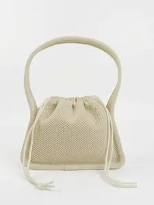 Knitted Hollow Out Handbag Small Drawstring Shoulder Bag, Fashion Versatile Women's Bag, Stylish and Durable, Perfect for Daily Use