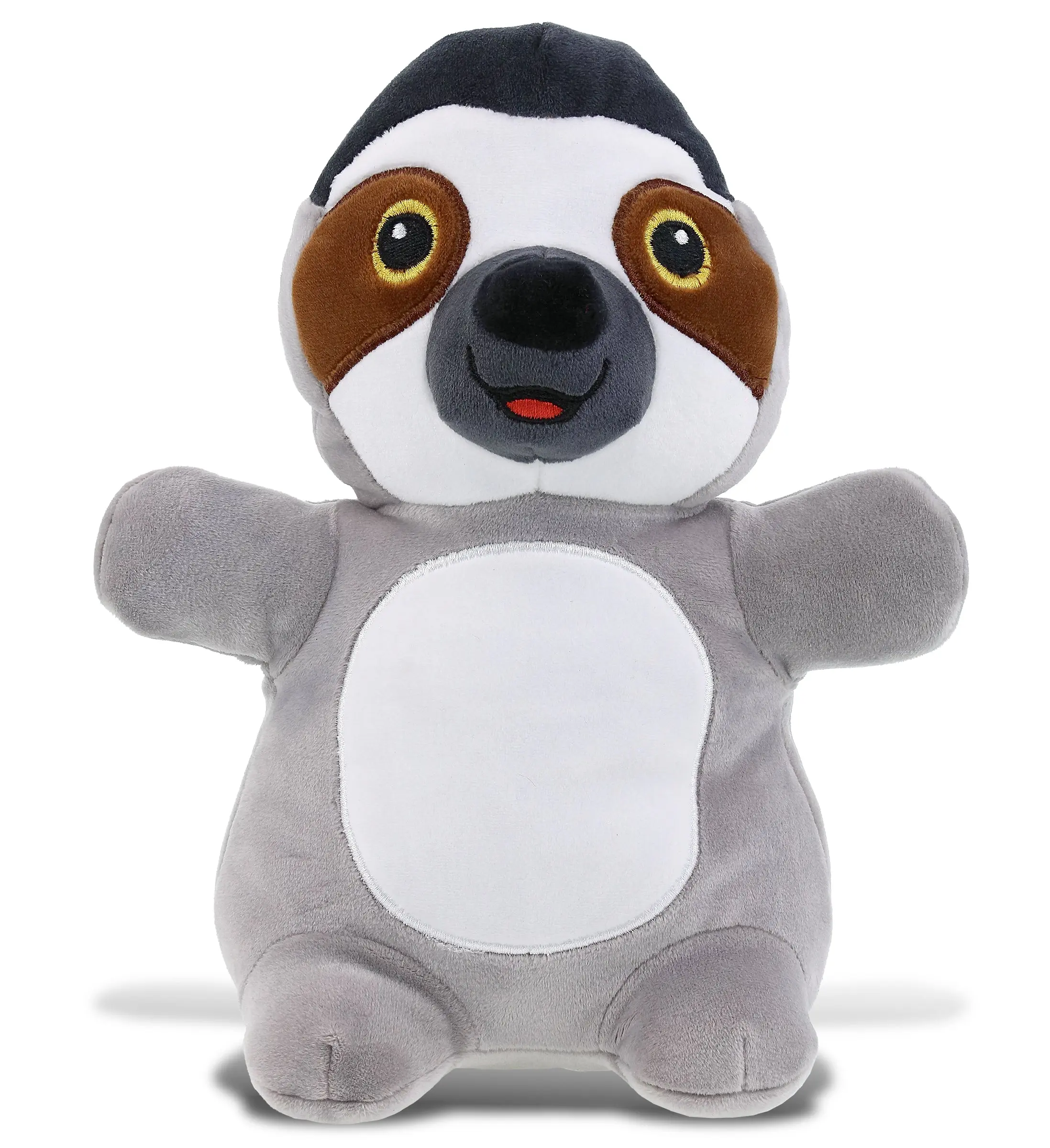 DOLLIBU Snug-Mooshies Standing Sloth Stuffed Toy - 1 Unisex 100% Polyester Super Squishy Soft Plush, 8l x 5w x 10h in Standing Pose, Animals & Nature Themed, Ideal for Kids' Learning, Decoration, Birthday Gifts (0-12 Years)