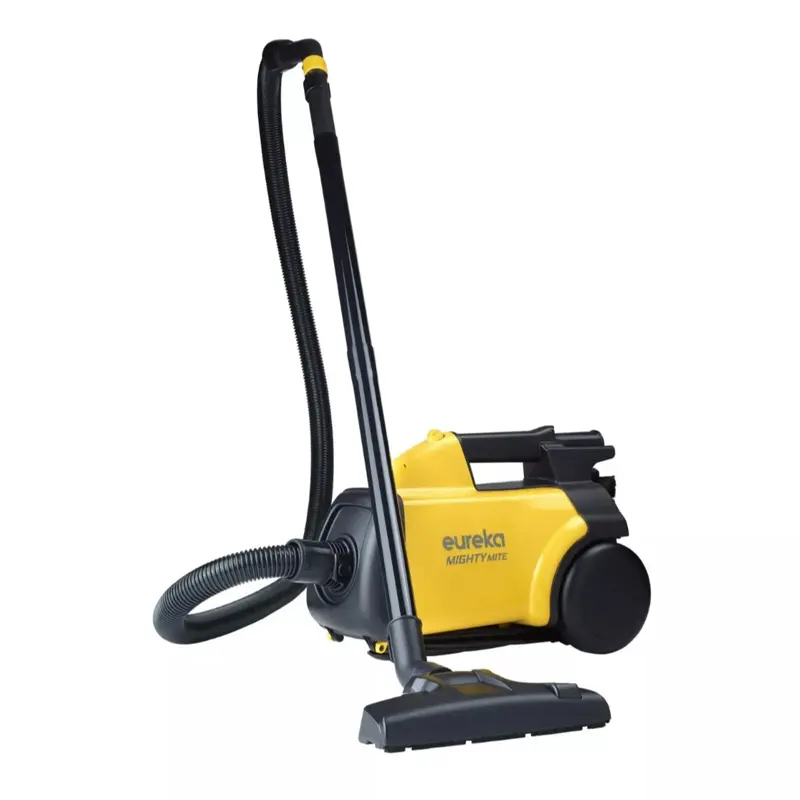 Eureka Vacuum Cleaner with Yellow Handle, Black Base, and Durable Design