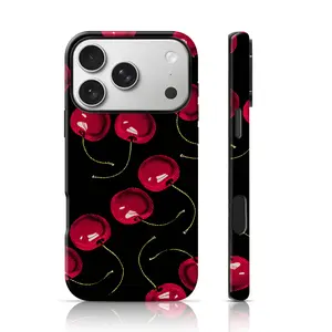 Cherry Pattern Design Phone Protector 360 Protection for iPhone 17 Pro Max/16 Pro Max /15Pro Max 15/14/13/12 & Samsung S26 /S25Ultra Great Gift
