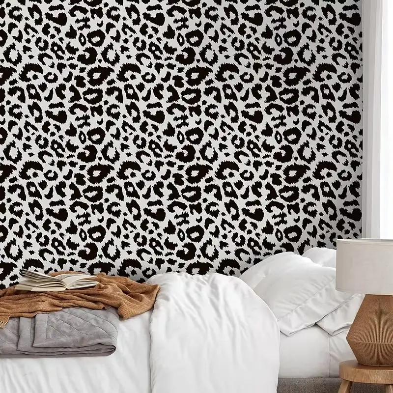 Peel & Stick Leopard Print Wallpaper, & Animal Pattern, Waterproof Vinyl Mural, Easy Install & Remove, Home Decor, Removable Wallpaper