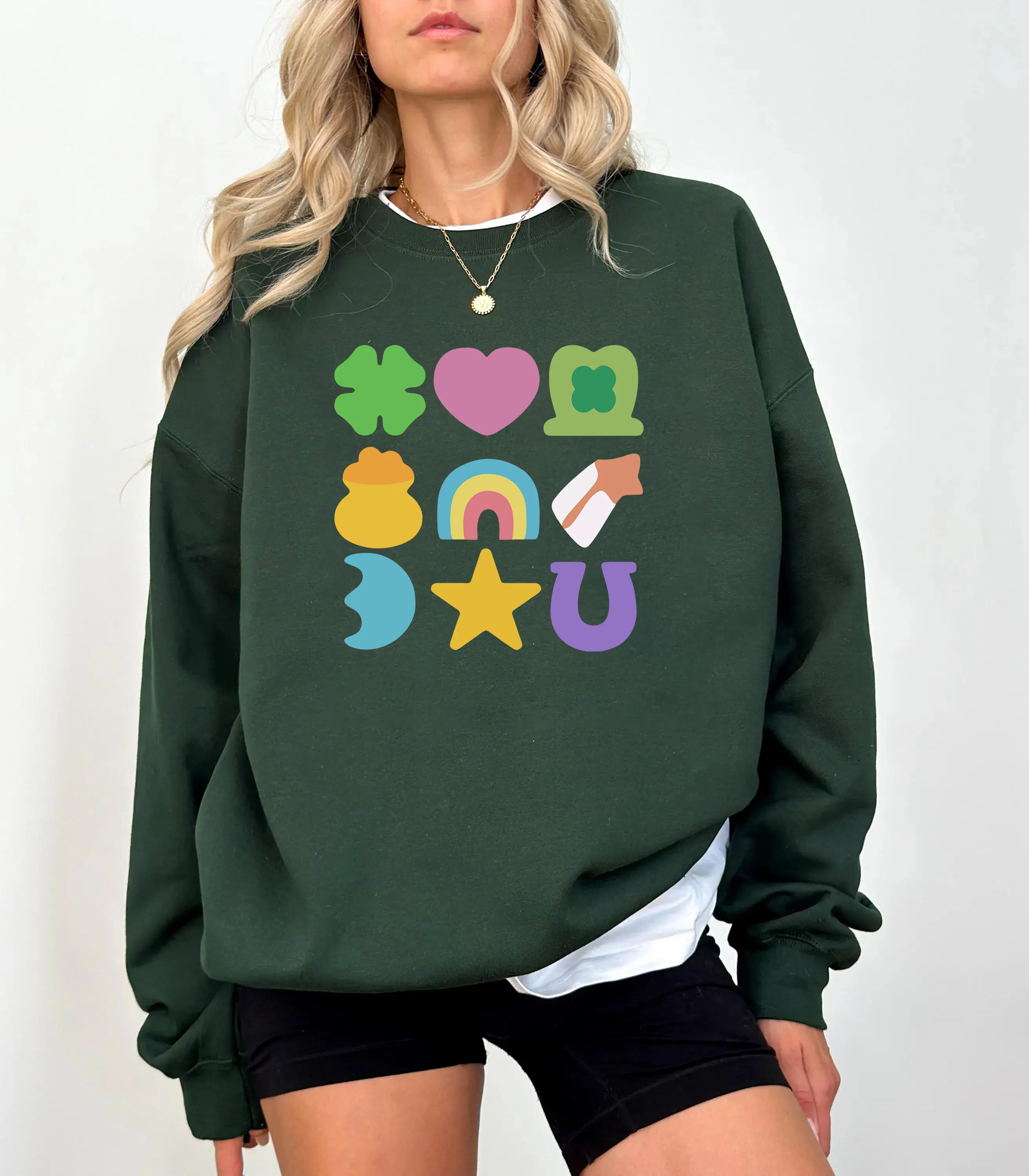 St Patrick's Day Lucky Charm Sweatshirt, Shamrock Sweater, Shamrock Rainbow Shirt, St Patricks Day Shirt, St Patty's Lucky Shirts, Trending Irish Sweater, Shamrock Lucky Sweater