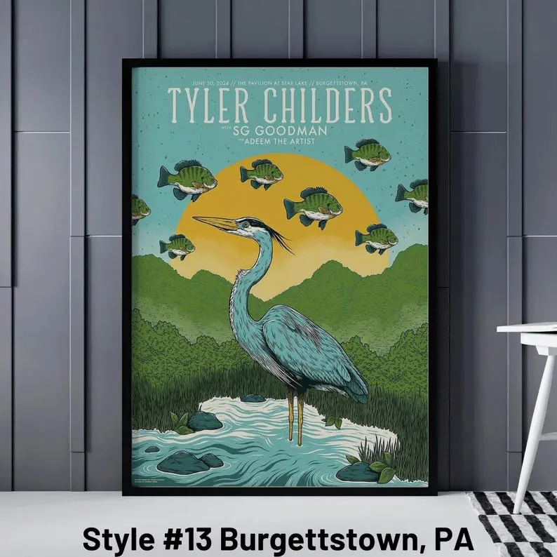 Tyler Childers All Gig Posters - Tyler Childers Missoula Washington Grizzly - George The Gorge Poster - Ford Idaho Poster