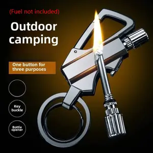 (Fuel-free) Multifunctional 3-in-1 keychain, easily opens bottles, stores keys, durable, suitable for travel and daily use.