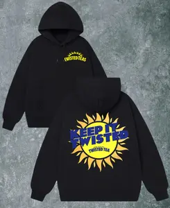 Twisted Tea Keep It Twisted Hoodie, Bold Sun Graphic Streetwear, Funny Drinking Aesthetic, Unisex Menswear Womenswear Hoodie, Party Vibes Fashion