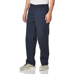 Red Kap mens Elastic Insert work utility pants, Navy, 42W x 32L US