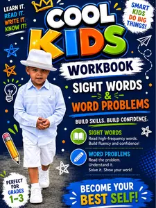 The Cool Kids Workbook: Sight Words & Reading Comprehension PRE ORDER ITEM