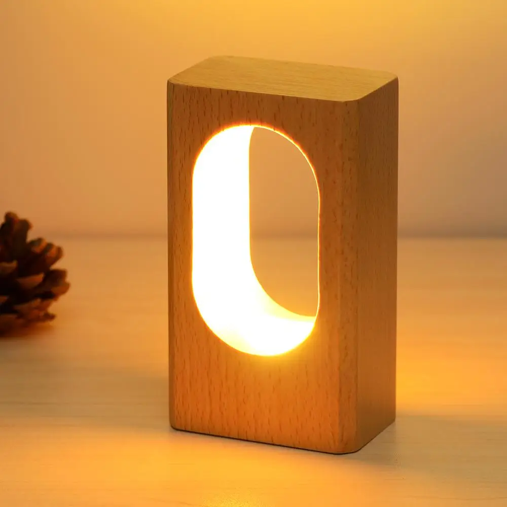 Bedside LED Wooden Table Lamp, Dimmable LED Lighting, Bedroom Bedside Desk Night Light, Creative Home Decoration Lamp, LED Lights