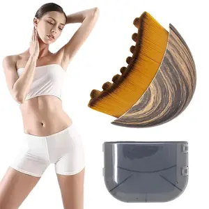 Lymphatic Contour Face Brush, Lymphatic Drainage Brush, Dry Brushing Face Brush, Lymphatic Drainage Massager for Face, Designed for The Face Gentle Enough for Daily Use (1pcs Brown)