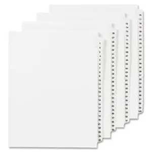 Avery AVE82209 Side Tab Legal Index Dividers, 8.5 in. x 11 in. Size, 11 in. Dimension, 0.55 Cut, 25-Pack, for Allstate Style Index Briefs & Mortgage Documentation