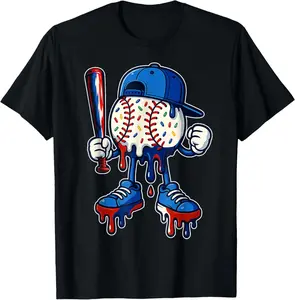 Baseball Lifestyle 101 Apparel Youth Baseball Drip Icecream T-Shirt graphic tee