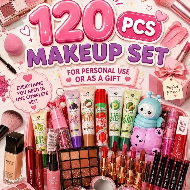 120 pcs makeup - include lips products - makeup tools and more for your makeup