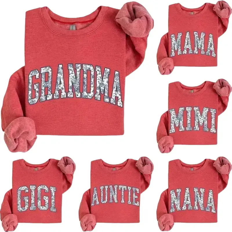 Custom Grandma Sweatshirt, Floral Nana Sweatshirt, Mom Sweatshirt, Mama Life Shirt, Nana Auntie Mimi Gigi Gammie Shirt, Mother's Day Gift - TrendWear USA