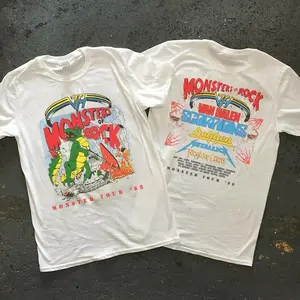 Van Hallen Monster Of Rock Premium Cotton Double Side T-Shirt