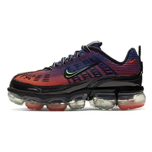 Nike Vapormax 360 Air Cushion Low-Top Casual Running Shoes for Women in Black-Red Gradient