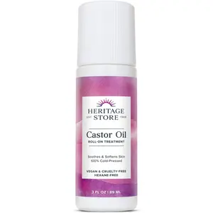 Castor Oil Roll On Nourishing Treatment - Targeted Hydration for Skin Care, Hair Care, Quick and Easy Castor Oil Pack Wrap - Hexane Free, Vegan, Cruelty Free, 60-Day Guarantee, 3oz