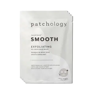 Patchology Smooth Exfoliating SmartMud No-Mess Mud Mask- 4 Masks – Minimize Pores & Improve Clear Texture with Salicylic Acid & Lactic Acid, Smoothing