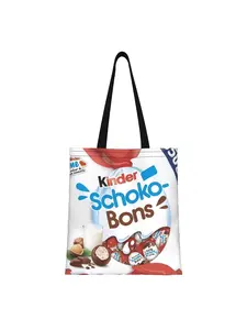 1PC Large Capacity kinder Canvas Tote Bag Fashionable Shopping Bag Foldable Chic Pattern No Closed Design - Suitable For Travel Small Gifts For Book Lover