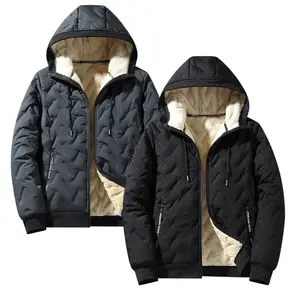 Plus Size Hooded Windproof Warm Fleece Jacket for Cold Weather & Outdoor Activities Medium Fit Hooded Design Windproof Warm Fleece Material