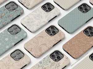 Vintage Boho Floral Phone Case | Botanical Aesthetic Design | Fits iPhone Series