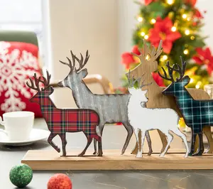 Glitzhome The Christmas Reindeer Are Coming Table Top Decor