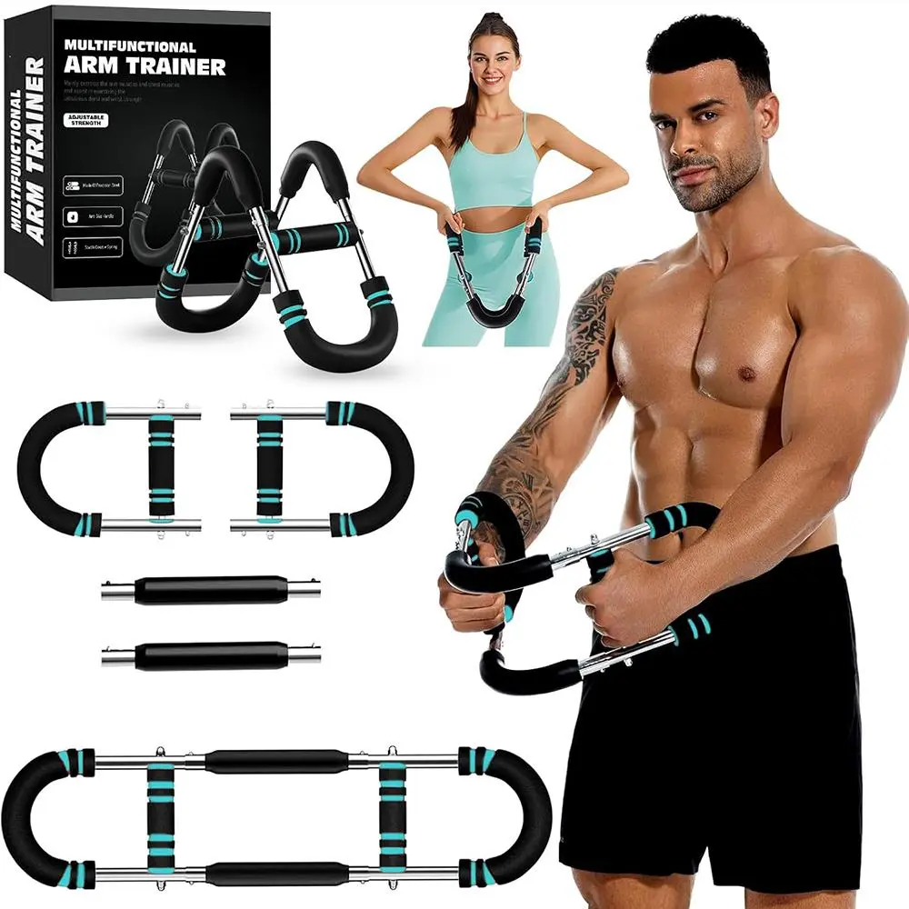 Male Multi-Function Twister Arm Trainer, 60-120lbs Adjustable Strength Training Equipment for Upper Body Muscle & Chest Workouts