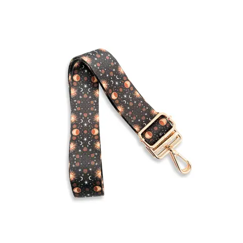 Elegant Adjustable Bag Strap - Minimalist Metallic Printed Fabric Accessory with Buckle Detail, Crossbody & Luggage Compatible Glamorous Replacement Shoulder Strap, Elegant Adjustable Strap, Crossbody Straps