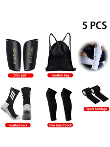 1 Set Men Women's Outdoor Sports Non-slip Socks Socks Dispensing Mid-tube Socks Sports Adhesive Bandage Sports Baffle Leggguard Drawstring Football Bag Comfortable Durable Hip Socks Football Equipment