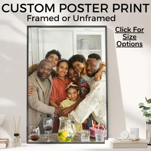 Personalized Custom Pine Frame Canvas Poster Custom Family Photos Creative Wall Art for Bedroom Home Decor Paintings Perfect Gift