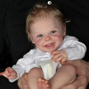 20 Inch/50cm Reborn Doll, Hand Rooted Hair With Cloth Body, Christmas And Birthday Gift Soft Silicone Reborn Doll with Washable Feel