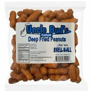 Deep Fried Peanuts - Uncle Bud's Deep Fried Peanuts Single Bags