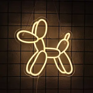 Balloon Dog Neon Sign –  Wall Light – Nursery & Studio Decor – Balloon Dog Art for Apartment, Kids Room, or Gift, Neon Lights